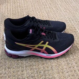 ASICS Women's Size 9.5 Black and Pink Athletic Shoes Duomax FlyteFoam